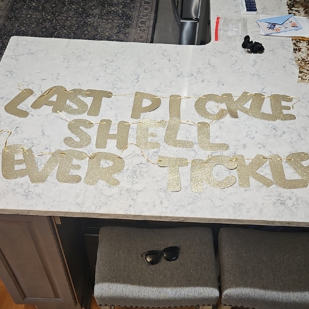 Gold Glitter Letter Banner